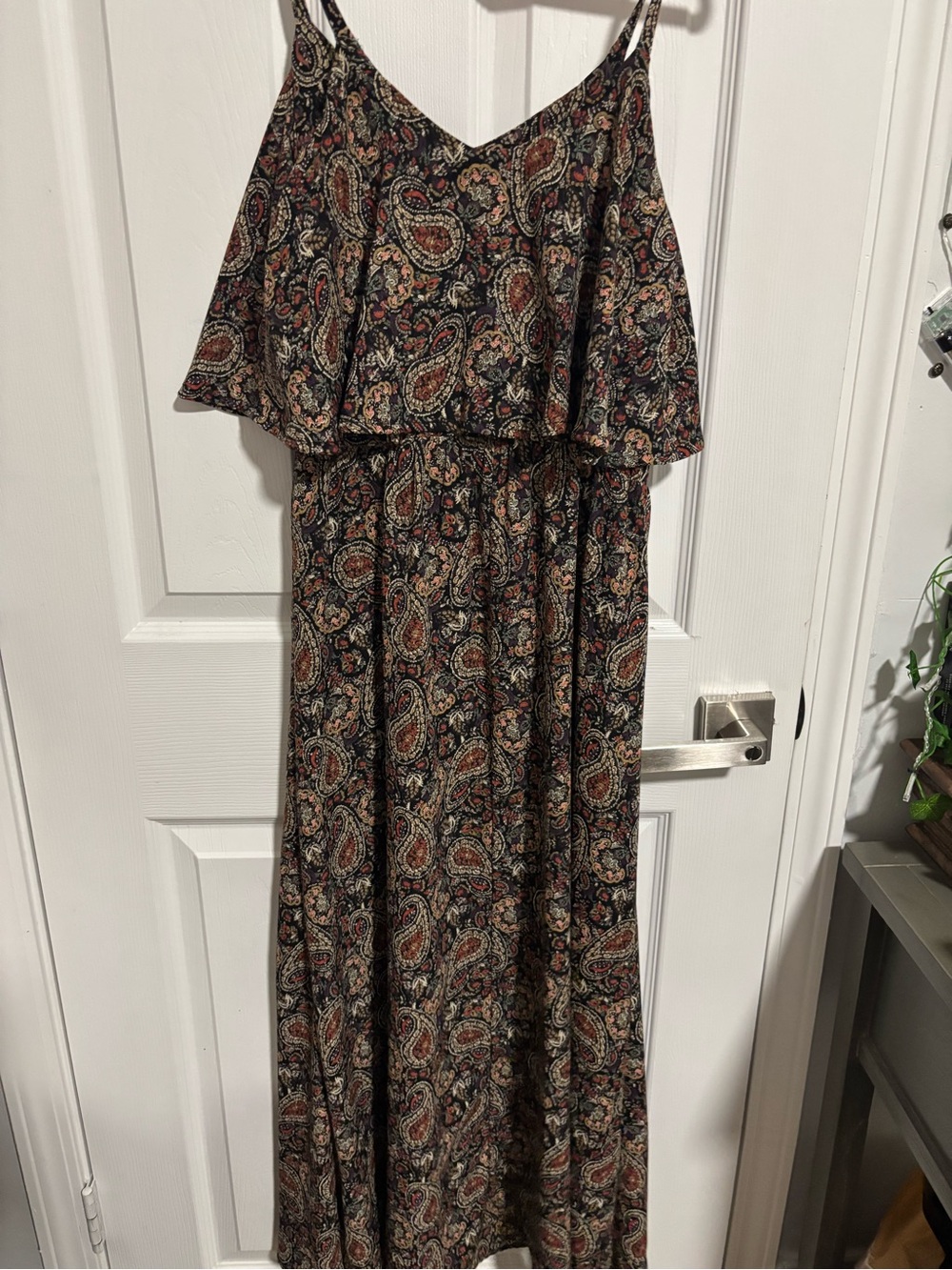 Women's Paisley Maxi Dress - Black Multi